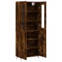 Aparador alto madera contrachapada roble ahumado 69,5x34x180 cm de vidaXL, Aparadores - Ref: Foro24-3198190, Precio: 158,39 €...