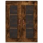 Aparador alto madera contrachapada roble ahumado 69,5x34x180 cm de vidaXL, Aparadores - Ref: Foro24-3198190, Precio: 158,39 €...