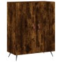 Aparador alto madera contrachapada roble ahumado 69,5x34x180 cm de vidaXL, Aparadores - Ref: Foro24-3198190, Precio: 158,39 €...