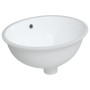 Lavabo de baño ovalado cerámica blanco 43x35x19 cm de vidaXL, Lavabos - Ref: Foro24-153718, Precio: 78,90 €, Descuento: %