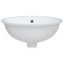 Lavabo de baño ovalado cerámica blanco 43x35x19 cm de vidaXL, Lavabos - Ref: Foro24-153718, Precio: 78,90 €, Descuento: %