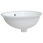 Oval white ceramic bathroom sink 47x39x21 cm by vidaXL, Sinks - Ref: Foro24-153719, Price: 59,53 €, Discount: %