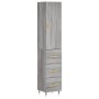 Aparador alto madera contrachapada gris Sonoma 34,5x34x180 cm de vidaXL, Aparadores - Ref: Foro24-3198839, Precio: 107,88 €, ...