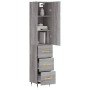 Aparador alto madera contrachapada gris Sonoma 34,5x34x180 cm de vidaXL, Aparadores - Ref: Foro24-3198839, Precio: 107,88 €, ...