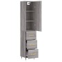 Aparador alto madera contrachapada gris Sonoma 34,5x34x180 cm de vidaXL, Aparadores - Ref: Foro24-3198839, Precio: 107,88 €, ...