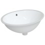 Lavabo de baño ovalado cerámica blanco 56x41x20 cm de vidaXL, Lavabos - Ref: Foro24-153721, Precio: 69,53 €, Descuento: %