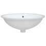 Lavabo de baño ovalado cerámica blanco 56x41x20 cm de vidaXL, Lavabos - Ref: Foro24-153721, Precio: 69,53 €, Descuento: %