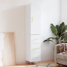 Tall white plywood highboard 34.5x34x180 cm by vidaXL, Sideboards - Ref: Foro24-3198841, Price: 120,65 €, Discount: %