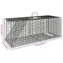 Tierfalle aus verzinktem Eisen, 64,5 x 25 x 26,5 cm von vidaXL, Tierfallen - Ref: Foro24-154933, Preis: 38,15 €, Rabatt: %