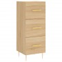 Aparador de madera contrachapada roble Sonoma 34,5x34x180 cm de vidaXL, Aparadores - Ref: Foro24-3198844, Precio: 106,99 €, D...