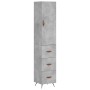 Aparador de madera contrachapada gris hormigón 34,5x34x180 cm de vidaXL, Aparadores - Ref: Foro24-3198829, Precio: 105,99 €, ...