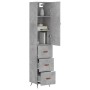 Gray concrete plywood sideboard 34.5x34x180 cm by vidaXL, Sideboards - Ref: Foro24-3198829, Price: 105,83 €, Discount: %