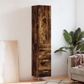 Smoked oak plywood sideboard 34.5x34x180 cm by vidaXL, Sideboards - Ref: Foro24-3198846, Price: 108,62 €, Discount: %