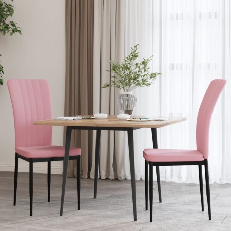 Sillas de comedor 2 unidades terciopelo rosa de vidaXL, Sillas de comedor - Ref: Foro24-326097, Precio: 93,99 €, Descuento: %