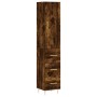 Aparador de madera contrachapada roble ahumado 34,5x34x180 cm de vidaXL, Aparadores - Ref: Foro24-3198846, Precio: 108,62 €, ...