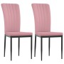 Dining chairs 2 units pink velvet by vidaXL, dining chairs - Ref: Foro24-326097, Price: 88,80 €, Discount: %