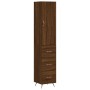 Aparador alto madera contrachapada roble marrón 34,5x34x180 cm de vidaXL, Aparadores - Ref: Foro24-3198832, Precio: 109,99 €,...