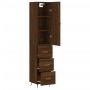 Tall brown oak plywood sideboard 34.5x34x180 cm by vidaXL, Sideboards - Ref: Foro24-3198832, Price: 111,36 €, Discount: %