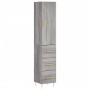 Aparador alto madera contrachapada gris Sonoma 34,5x34x180 cm de vidaXL, Aparadores - Ref: Foro24-3198847, Precio: 109,06 €, ...