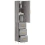 Aparador alto madera contrachapada gris Sonoma 34,5x34x180 cm de vidaXL, Aparadores - Ref: Foro24-3198847, Precio: 109,06 €, ...