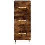 Aparador de madera contrachapada roble ahumado 34,5x34x180 cm de vidaXL, Aparadores - Ref: Foro24-3198838, Precio: 109,44 €, ...