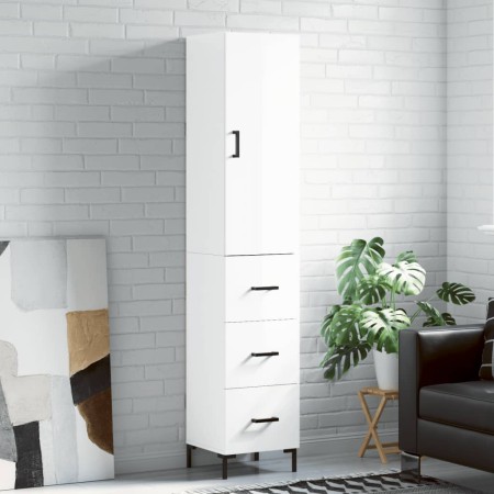 High glossy white plywood sideboard 34.5x34x180 cm by vidaXL, Sideboards - Ref: Foro24-3198851, Price: 121,87 €, Discount: %