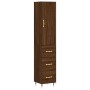 Aparador alto madera contrachapada roble marrón 34,5x34x180 cm de vidaXL, Aparadores - Ref: Foro24-3198840, Precio: 107,88 €,...