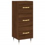 Tall brown oak plywood sideboard 34.5x34x180 cm by vidaXL, Sideboards - Ref: Foro24-3198840, Price: 109,37 €, Discount: %