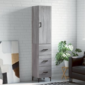 Aparador alto madera contrachapada gris Sonoma 34,5x34x180 cm de vidaXL, Aparadores - Ref: Foro24-3198855, Precio: 114,55 €, ...