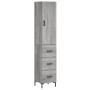 Aparador alto madera contrachapada gris Sonoma 34,5x34x180 cm de vidaXL, Aparadores - Ref: Foro24-3198855, Precio: 110,65 €, ...