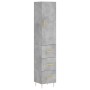 Aparador de madera contrachapada gris hormigón 34,5x34x180 cm de vidaXL, Aparadores - Ref: Foro24-3198845, Precio: 106,25 €, ...