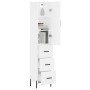 Tall white plywood highboard 34.5x34x180 cm by vidaXL, Sideboards - Ref: Foro24-3198857, Price: 119,97 €, Discount: %