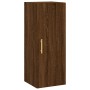 Aparador alto madera contrachapada roble marrón 34,5x34x180 cm de vidaXL, Aparadores - Ref: Foro24-3198848, Precio: 109,20 €,...