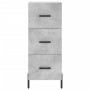 Aparador de madera contrachapada gris hormigón 34,5x34x180 cm de vidaXL, Aparadores - Ref: Foro24-3198861, Precio: 118,56 €, ...