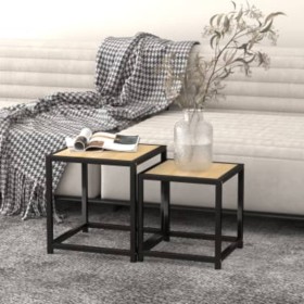 2 Sonoma oak MDF coffee tables by vidaXL, Side tables - Ref: Foro24-331657, Price: 35,92 €, Discount: %