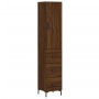 Aparador alto madera contrachapada roble marrón 34,5x34x180 cm de vidaXL, Aparadores - Ref: Foro24-3198856, Precio: 110,01 €,...