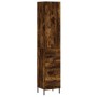 Aparador de madera contrachapada roble ahumado 34,5x34x180 cm de vidaXL, Aparadores - Ref: Foro24-3198862, Precio: 115,94 €, ...