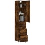 Aparador de madera contrachapada roble ahumado 34,5x34x180 cm de vidaXL, Aparadores - Ref: Foro24-3198862, Precio: 115,94 €, ...