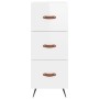 High glossy white plywood sideboard 34.5x34x180 cm by vidaXL, Sideboards - Ref: Foro24-3199211, Price: 116,41 €, Discount: %