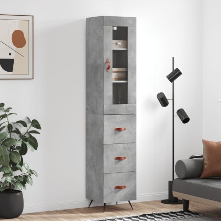 Aparador de madera contrachapada gris hormigón 34,5x34x180 cm de vidaXL, Aparadores - Ref: Foro24-3199213, Precio: 107,99 €, ...