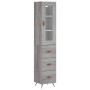 Aparador alto madera contrachapada gris Sonoma 34,5x34x180 cm de vidaXL, Aparadores - Ref: Foro24-3199215, Precio: 112,99 €, ...