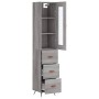 Aparador alto madera contrachapada gris Sonoma 34,5x34x180 cm de vidaXL, Aparadores - Ref: Foro24-3199215, Precio: 112,99 €, ...