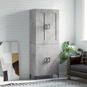 Concrete gray plywood tall sideboard 69.5x34x180 cm by vidaXL, Sideboards - Ref: Foro24-3199557, Price: 142,99 €, Discount: %