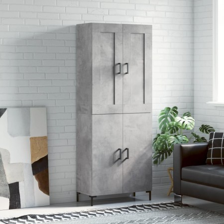 Concrete gray plywood tall sideboard 69.5x34x180 cm by vidaXL, Sideboards - Ref: Foro24-3199557, Price: 142,03 €, Discount: %