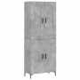 Aparador alto madera contrachapada gris hormigón 69,5x34x180 cm de vidaXL, Aparadores - Ref: Foro24-3199557, Precio: 142,03 €...