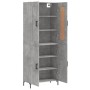 Aparador alto madera contrachapada gris hormigón 69,5x34x180 cm de vidaXL, Aparadores - Ref: Foro24-3199557, Precio: 142,03 €...