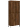 Aparador alto madera contrachapada marrón roble 69,5x34x180 cm de vidaXL, Aparadores - Ref: Foro24-3199560, Precio: 153,15 €,...