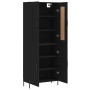 Aparador alto madera contrachapada negro 69,5x34x180 cm de vidaXL, Aparadores - Ref: Foro24-3199562, Precio: 174,83 €, Descue...