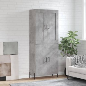 Tall plywood gray concrete sideboard 69.5x34x180 cm by vidaXL, Sideboards - Ref: Foro24-3199565, Price: 148,99 €, Discount: %