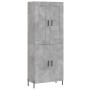 Aparador alto madera contrachapada gris hormigón 69,5x34x180 cm de vidaXL, Aparadores - Ref: Foro24-3199565, Precio: 146,00 €...